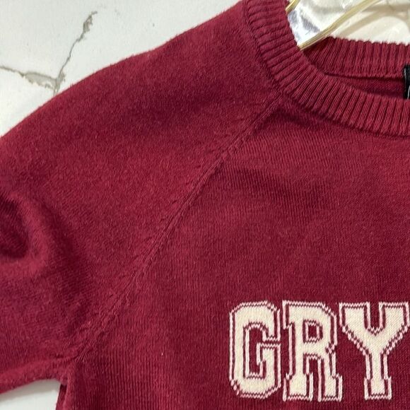 Harry Potter | Women’s Gryffindor Logo Burgundy Pullover Knit Sweater - Picture 3 of 13